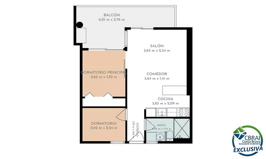 Bright top-floor apartment with terrace, swimming pools, parking and storage room in Santa Margarida
