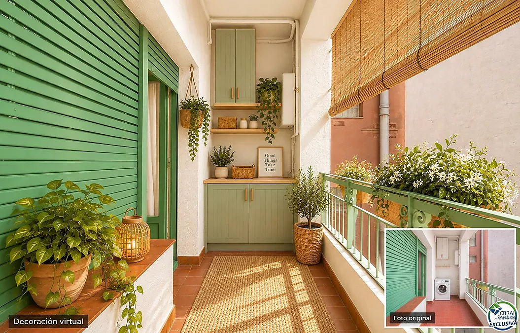 Apartment with Large Private Terrace and Building Extension Rights in the Historic Centre of Roses