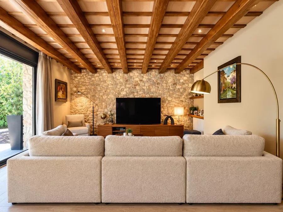 Sophisticated contemporary design villa with rustic touches, located in the heart of Alt Empordà.