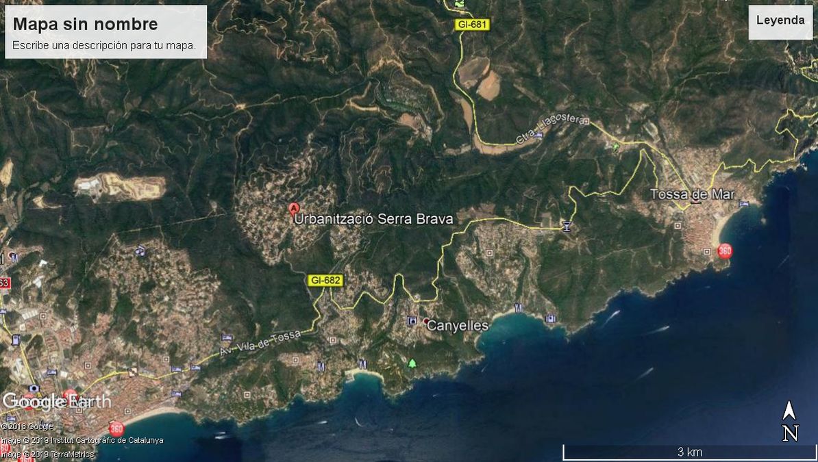 Terreno en venta en la urbanización de Sierra Brava cerca de Lloret de Mar