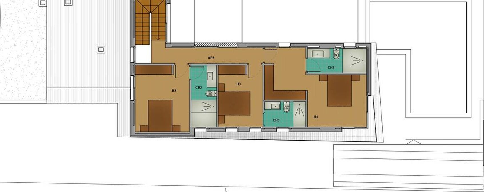 Nouveau projet de deux maisons sur Empuriabrava en vente, quartier privilégié, piscine, garage
